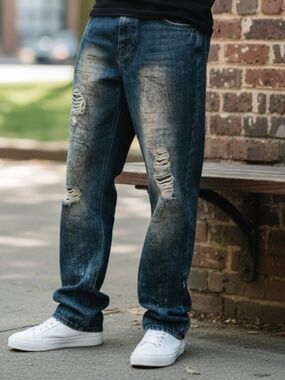 ⭐️⭐️ RARE Men’s Imperious Map All Over Jeans - size 34x32